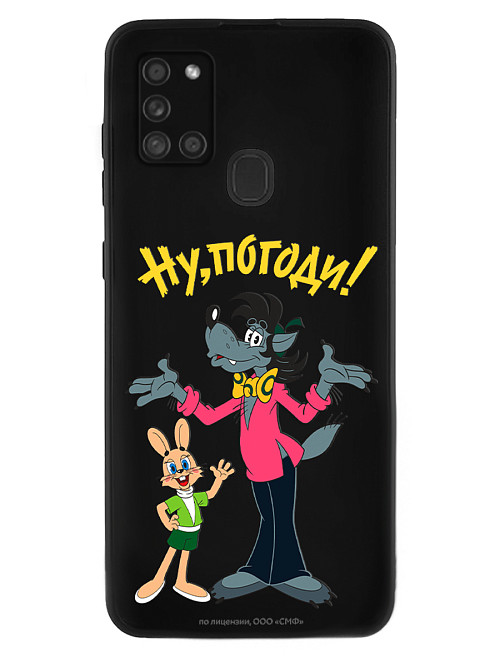 Силиконовый чехол для Samsung Galaxy A21s "Ну, погоди: Советский мультфильм"