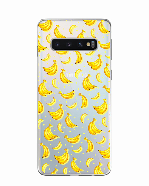 Силиконовый чехол для Samsung Galaxy S10 Бананы