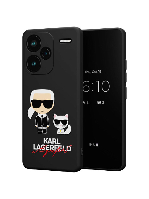 Силиконовый чехол для Xiaomi Redmi Note 13 Pro Plus (5G) "NOVEL: Lagerfeld"