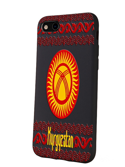 Силиконовый чехол для Apple iPhone 8 "Флаг Кыргызстана"