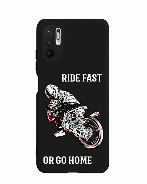 Силиконовый чехол для Xiaomi Redmi Note 10T/Poco M3 Pro Ride fast or go home