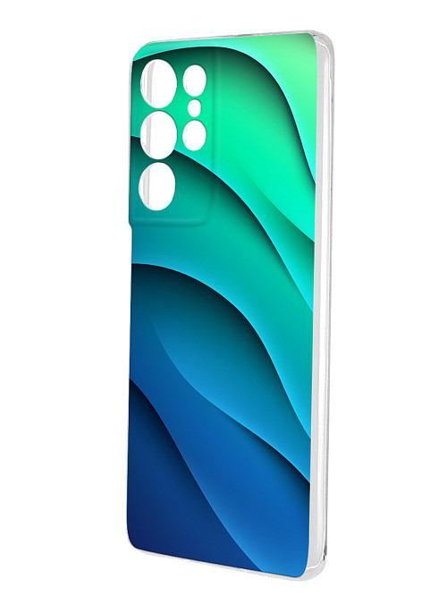 Силиконовый чехол для Samsung Galaxy S21 Ultra "Лазурные волны"