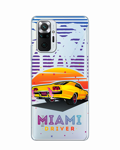 Силиконовый чехол для Xiaomi Redmi Note 10 Pro "Miami driver"
