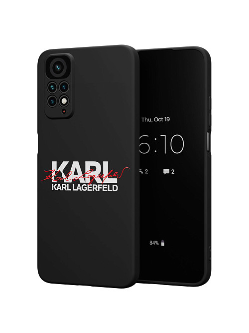 Силиконовый чехол для Xiaomi Redmi Note 11S (4G) "NOVEL: Lagerfeld V.2"
