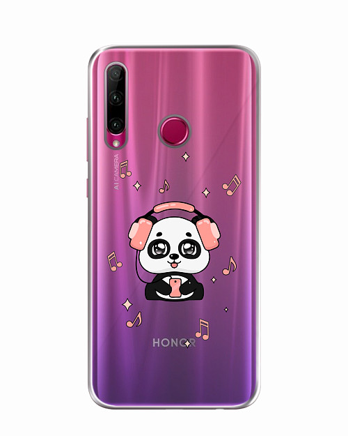 Силиконовый чехол для Honor 10i Музыкальная панда