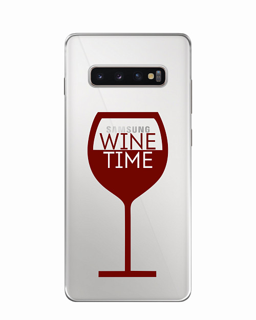 Силиконовый чехол для Samsung Galaxy S10 Plus Wine time