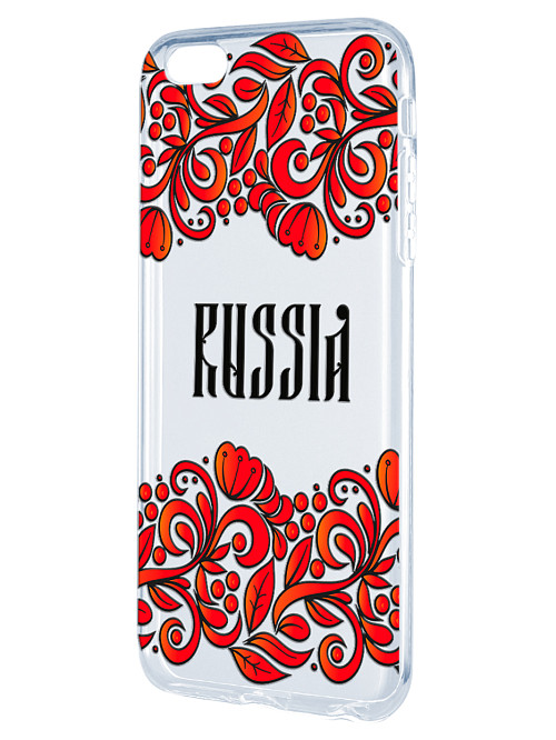 Силиконовый чехол для Apple iPhone 6S Plus Россия орнамент