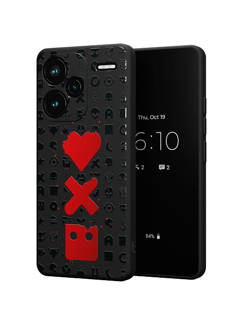 Силиконовый чехол для Xiaomi Redmi Note 13 Pro Plus (5G) "Love Death Robots"