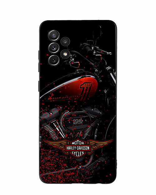 Силиконовый чехол для Samsung Galaxy A72 "Мотоцикл Harley-Davidson"