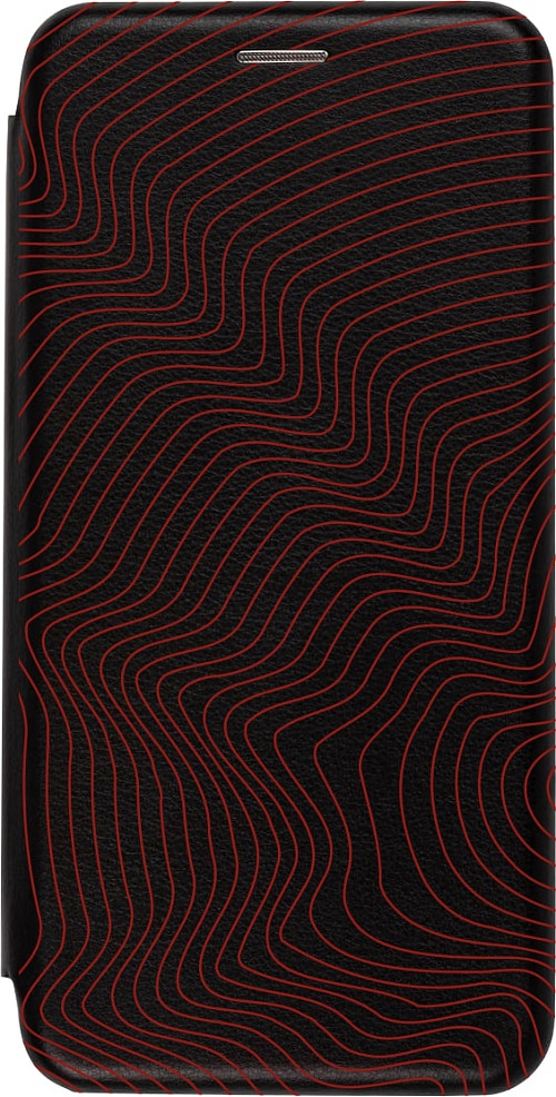 Чехол книжка для Xiaomi Redmi Note 11S (4G) "Полосы Красные"