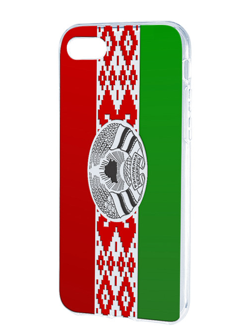 Силиконовый чехол для Apple iPhone 8 "Флаг Беларуси"