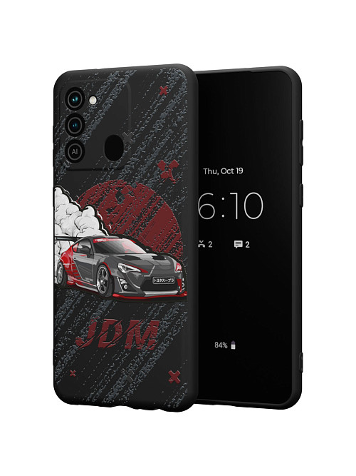 Силиконовый чехол для Tecno Spark 8C "JDM чёрная машина"