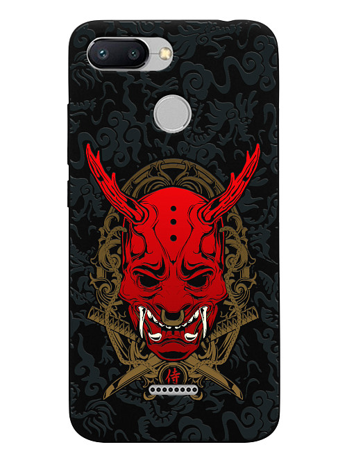 Силиконовый чехол для Xiaomi Redmi 6 Red Oni mask