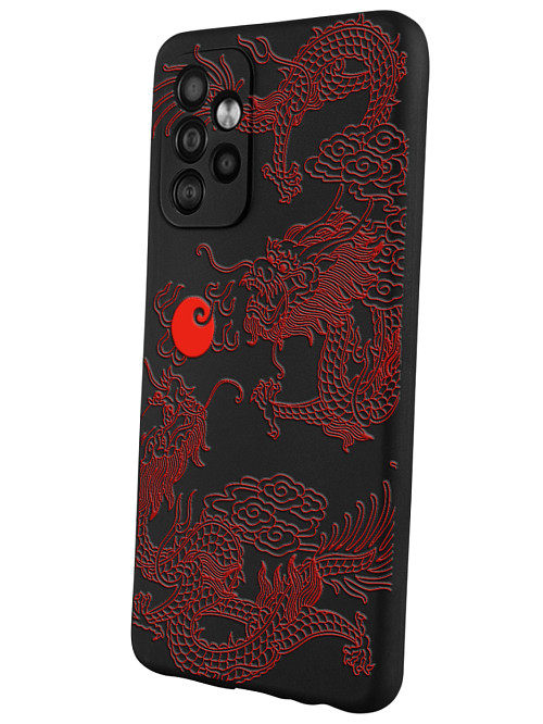 Силиконовый чехол для Samsung A53 Красный японский дракон