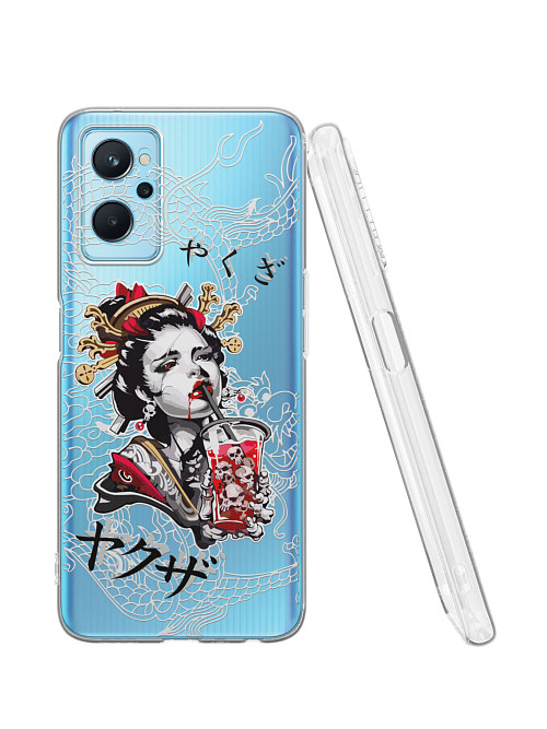 Силиконовый чехол для Realme 9i "Geisha Bloody"