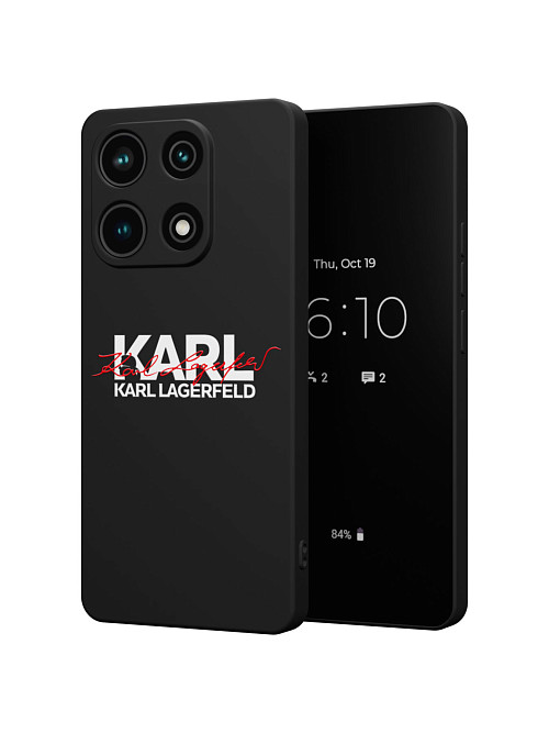 Силиконовый чехол для Xiaomi Redmi Note 13 (4G) "NOVEL: Lagerfeld V.2"