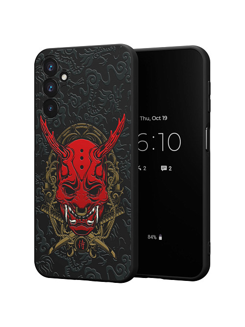 Силиконовый чехол для Samsung Galaxy A24 (4G) "Red Oni mask"