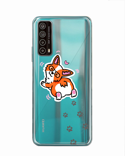 Силиконовый чехол для Huawei P Smart (2021) "Маленький Корги"