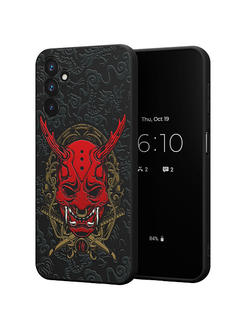 Силиконовый чехол для Samsung Galaxy A14 (4G) "Red Oni mask"