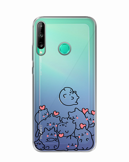 Силиконовый чехол для Huawei P40 Lite E Котики