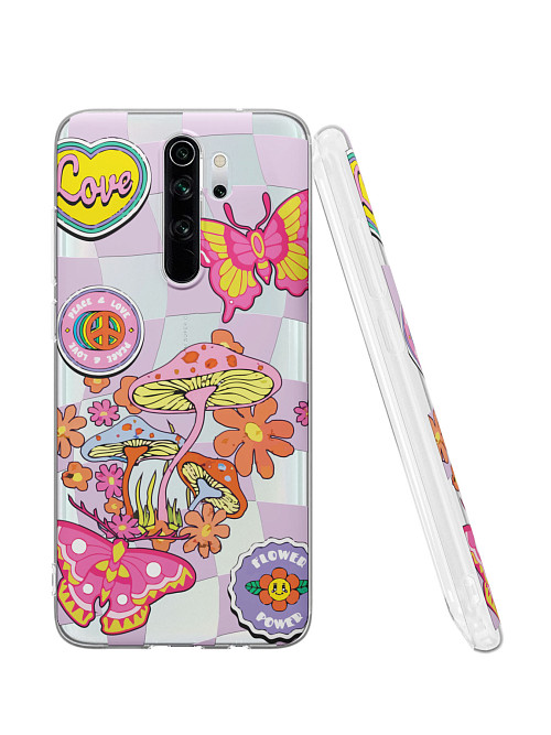 Силиконовый чехол для Xiaomi Redmi Note 8 Pro "Flower power"