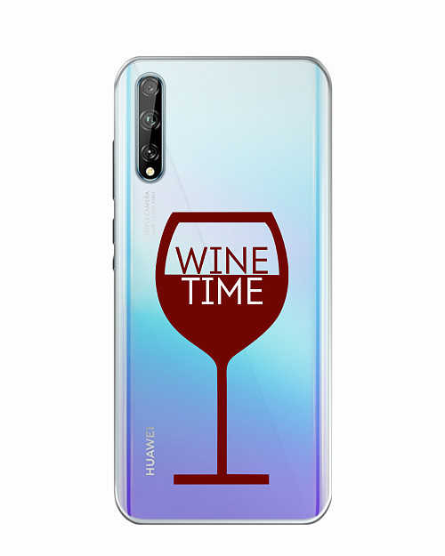 Силиконовый чехол для Huawei Y8p Wine time