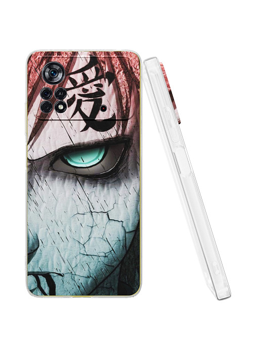 Силиконовый чехол для Poco X4 Pro (5G) "Naruto Shippuden - Gaara grimm face"