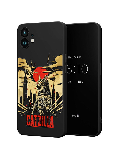 Силиконовый чехол для Nothing Phone 1 "Catzilla"