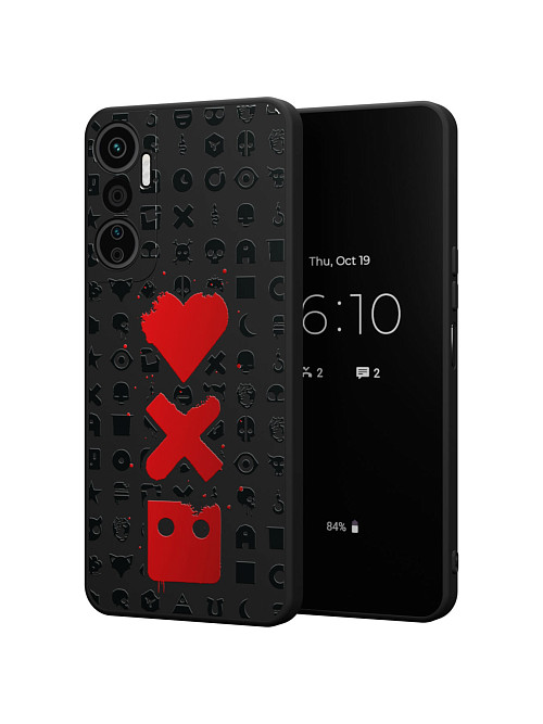 Силиконовый чехол для Infinix Hot 20 (4G) "Love Death Robots"