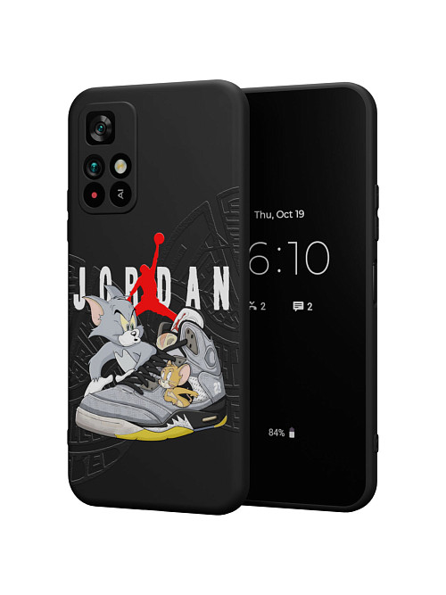 Силиконовый чехол для Poco M4 Pro (5G) "NOVEL: Том и Джери х Nike"