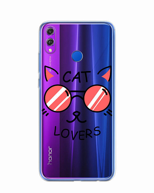 Силиконовый чехол для Honor 8X "Cat lovers"