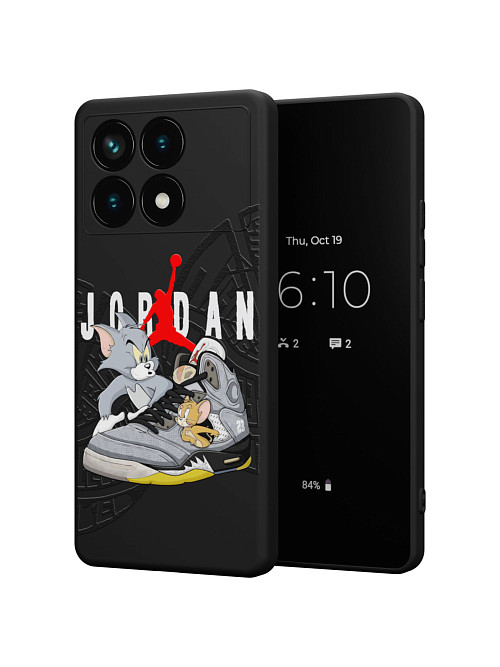 Силиконовый чехол для Poco X6 Pro (5G) "NOVEL: Том и Джери х Nike"