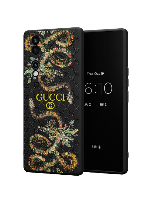 Силиконовый чехол для Honor 70 "NOVEL: Gucci"