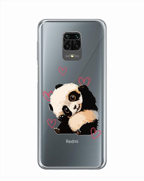 Силиконовый чехол для Xiaomi Redmi Note 9 Pro Милая панда