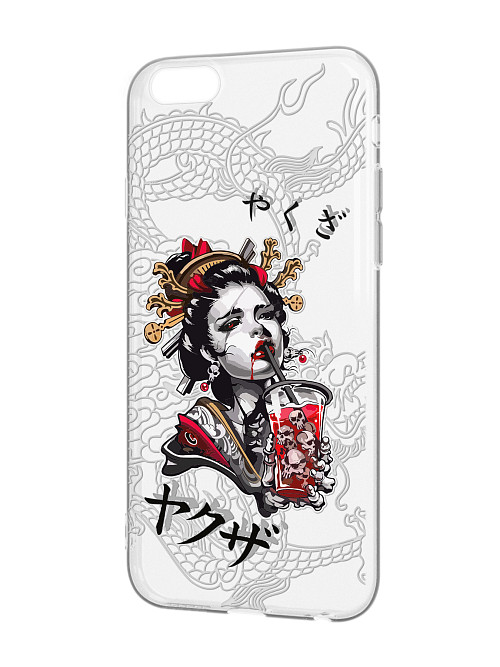 Силиконовый чехол для Apple iPhone 6S Plus "Geisha Bloody"