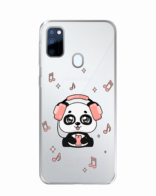 Силиконовый чехол для Samsung Galaxy M21 Музыкальная панда