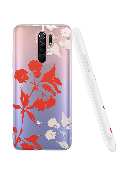 Силиконовый чехол для Xiaomi Redmi 9 "Соцветие"