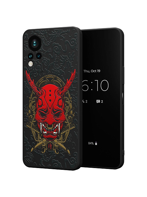 Силиконовый чехол для Infinix Hot 12 G88 "Red Oni mask"