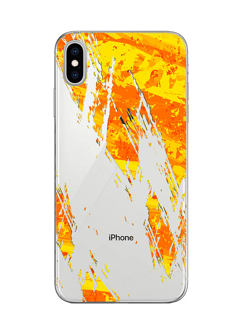 Силиконовый чехол для Apple iPhone Xs Max "Оранжевые пятна"
