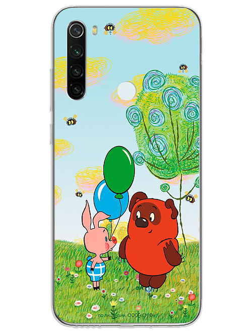Силиконовый чехол для Xiaomi Redmi Note 8T "Винни-пух: Лучшие друзья"