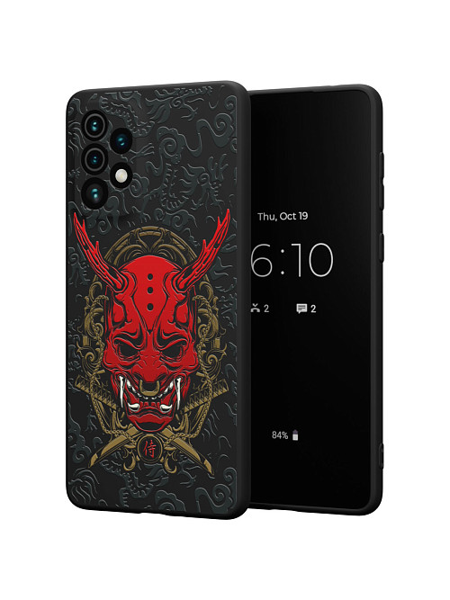 Силиконовый чехол для Samsung Galaxy A73 (5G) "Red Oni mask"