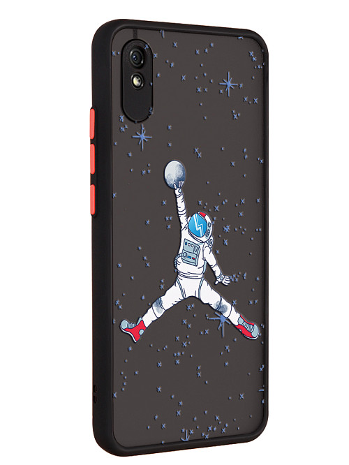 Противоударный чехол для Xiaomi Redmi 9A "Космический баскетбол"