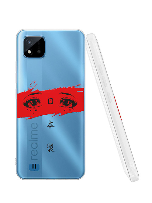 Силиконовый чехол для Realme C11 (2021) "Грустные глаза аниме"