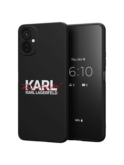 Силиконовый чехол для Tecno Spark 9 Pro "NOVEL: Lagerfeld V.2"