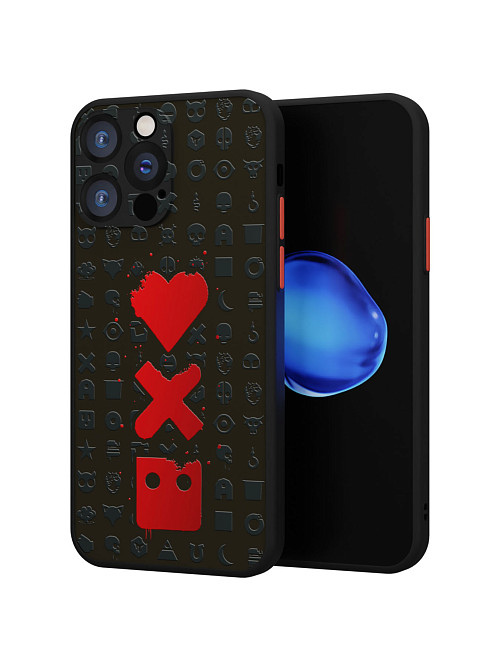 Противоударный чехол для Apple iPhone 15 Pro Max "Love Death Robots"