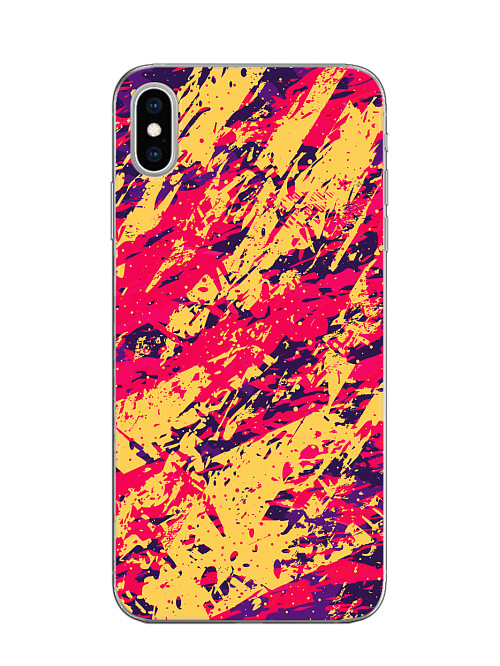 Силиконовый чехол для Apple iPhone Xs Max "Брызги краски"