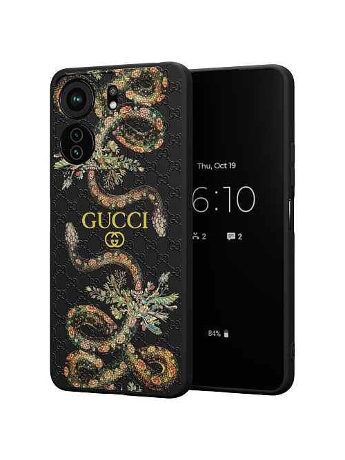 Силиконовый чехол для Xiaomi Redmi 13C "NOVEL: Gucci"