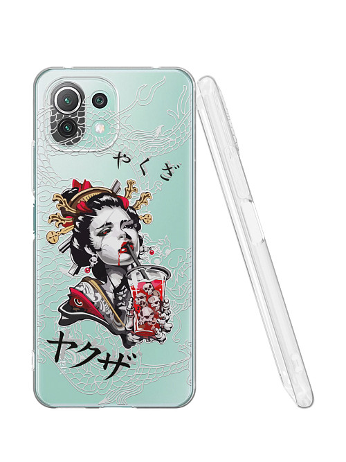 Силиконовый чехол для Xiaomi Mi 11 Lite "Geisha Bloody"