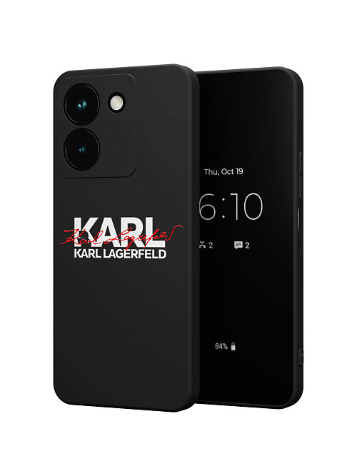 Силиконовый чехол для Vivo Y36 (4G) "NOVEL: Lagerfeld V.2"