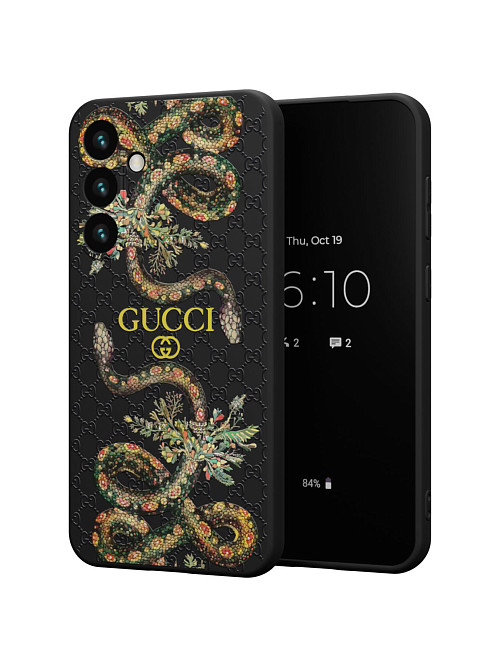 Силиконовый чехол для Samsung Galaxy S24 "NOVEL: Gucci"